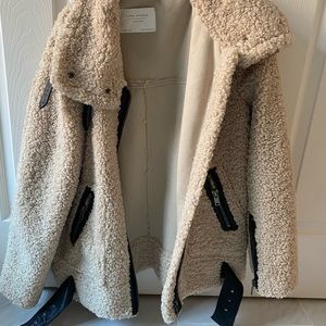 Zara shearling moto jacket